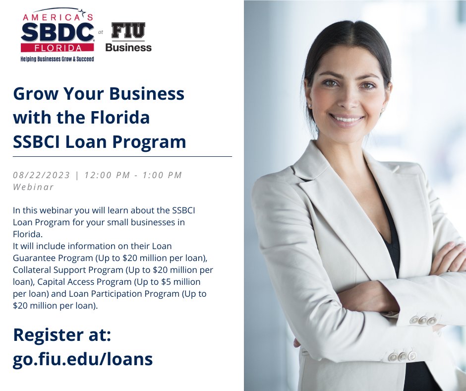 FSBDCatFIU's tweet photo. Unlocking financial possibilities: From Loan Guarantees to Collateral Support, our programs offer up to $20M per loan. Let's pave your path to success together! π°π
Don't miss out!
#FIUBusiness #FIUEvent #FinancialEmpowerment #CapitalBoost https://t.co/YgVof5UGiS