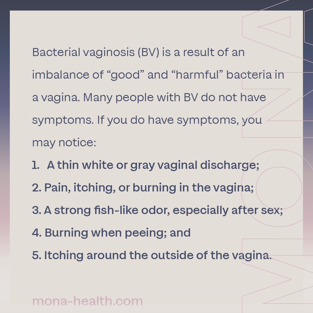 thinkmona's tweet photo. Through MONA, you can test and treat STIs such as BV from the comfort of your home. For the full list of tests and treatments, visit our website https://t.co/izyRlJfu2d. #breakthestigma #sexualhealth #stdawareness #stdtreatment  #sexualhealth https://t.co/H89MmPGV17