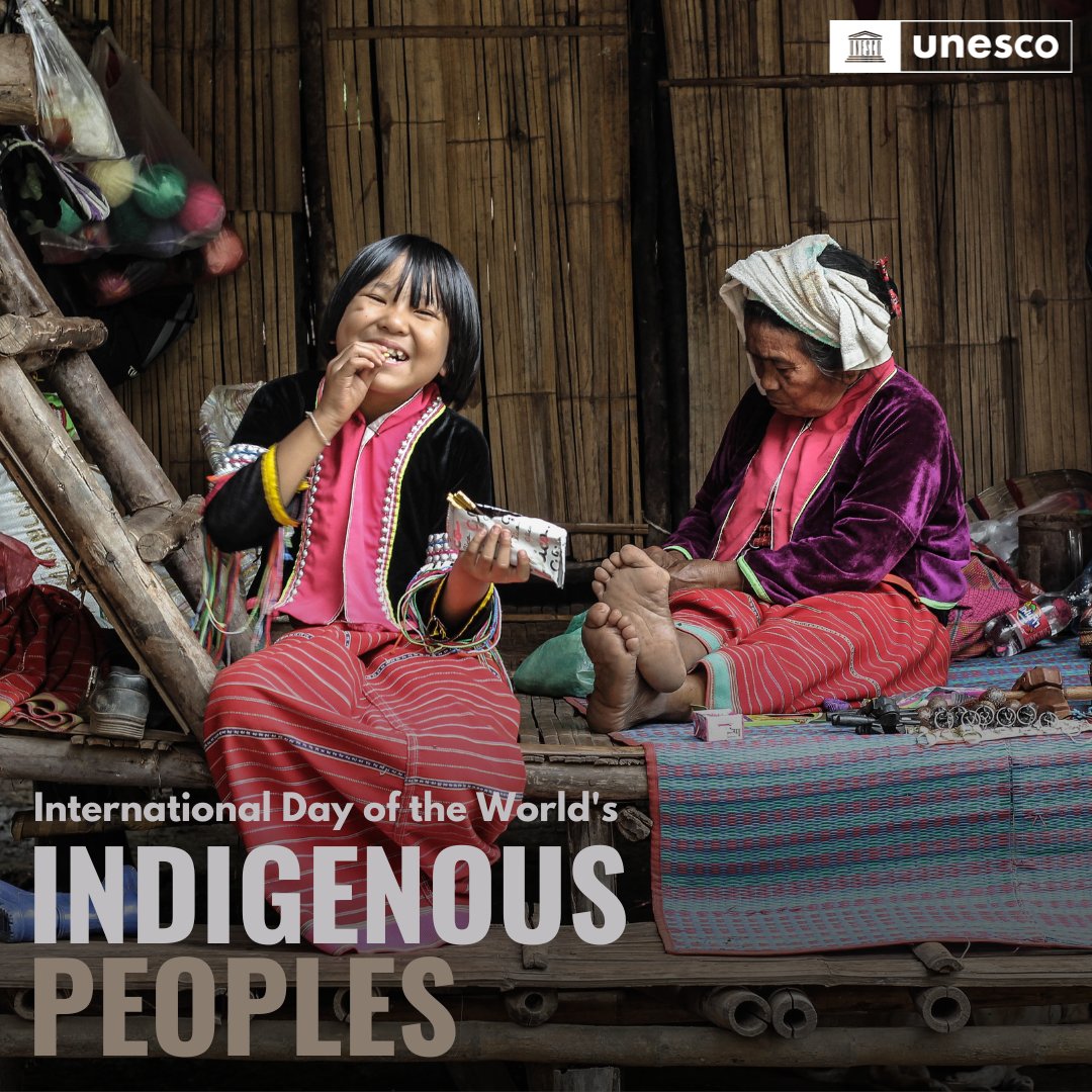 .<a href="/UNESCO/">UNESCO 🏛️ #Education #Sciences #Culture 🇺🇳</a> preserves collective memory, tangible &amp; intangible heritage, and cultural expressions.

Emphasizing #IndigenousPeoples youth, we pave a path where culture enriches the well-being &amp; prosperity of generations to come.

on.unesco.org/indigenous #IndigenousPeoplesDay