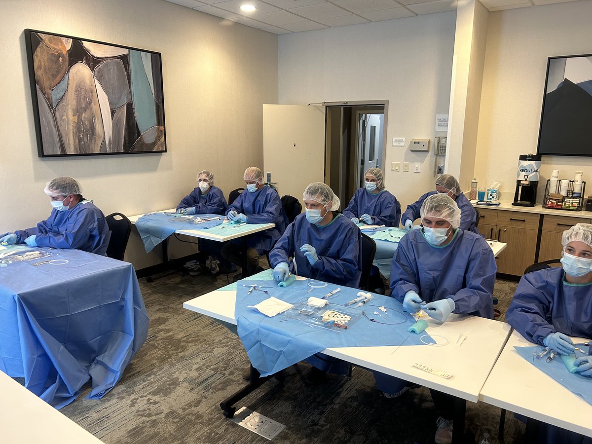 cvchealthcare's tweet photo. Portland OR classes this week.  Formal education (didactic, simulation, proctor) improves the inserters success!! Learning from the best! #bestpractice #boardcertified https://t.co/mLXPLI5Pqs