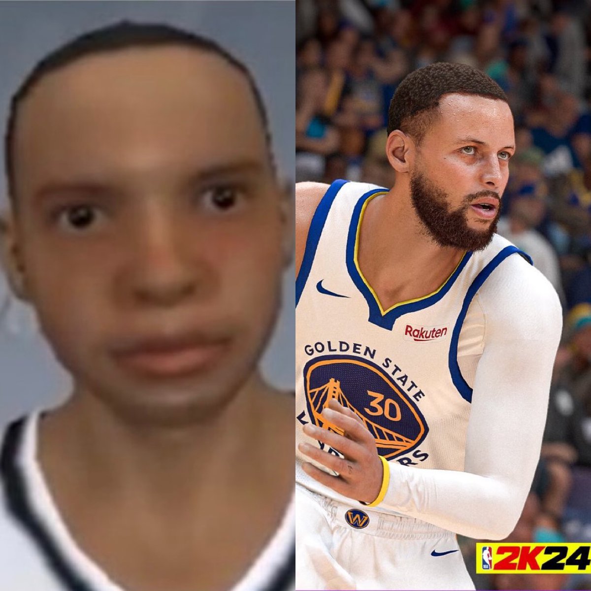 NBAMemes's tweet photo. Steph Curry has come a long way in 2k😭 https://t.co/csQ9FPpiTu