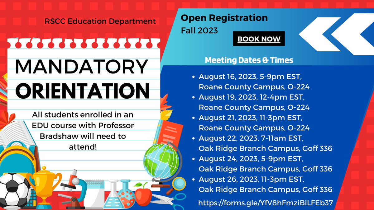 ProfessorStacie's tweet photo. Mandatory Orientation Session information for those enrolled in my EDU courses this Fall 2023 semester! #IntroTeach101 #ExcepChild111 #EdPsych211 https://t.co/RW3f2Dsi7C