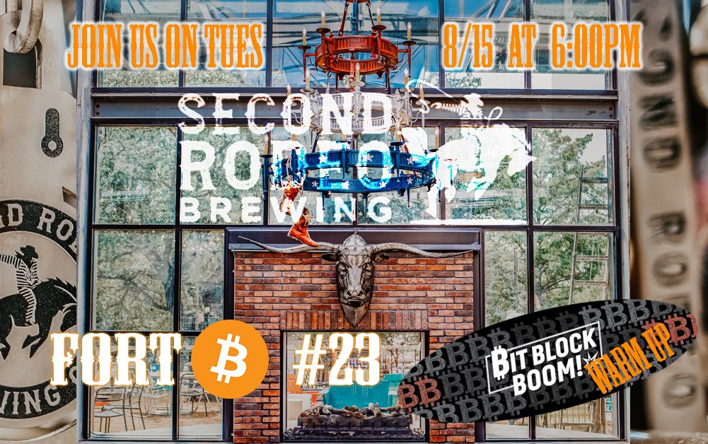 Saddle up, y'all! Our next meetup's gonna be a Texas-sized shindig at Second Rodeo Brewing on Tue, 8/15.Get ready for some toe-tappin' Texas music, mouthwaterin' food, and drinks that'll have you saying "yeehaw"!  RSVP: tinyurl.com/23b7s342 Can't wait to see you there #Bitcoin