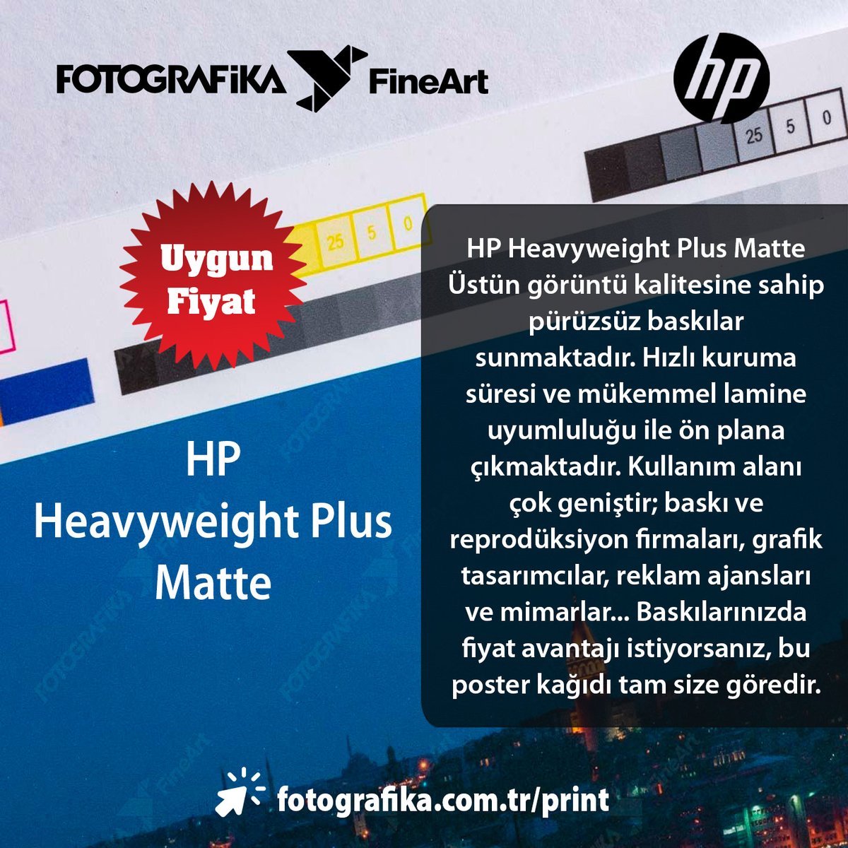 fineartbaski's tweet photo. Choose HP Heavyweight paper, which stands out with its affordable price, from our online printing workshop and quickly create your fineart print order.
https://t.co/IsJNFmtGoi

#hp #heavyweight #photopaper #fineart #fineartprint #gicleeprint #fineartbaskı #print #art https://t.co/z6IkUWwF9T