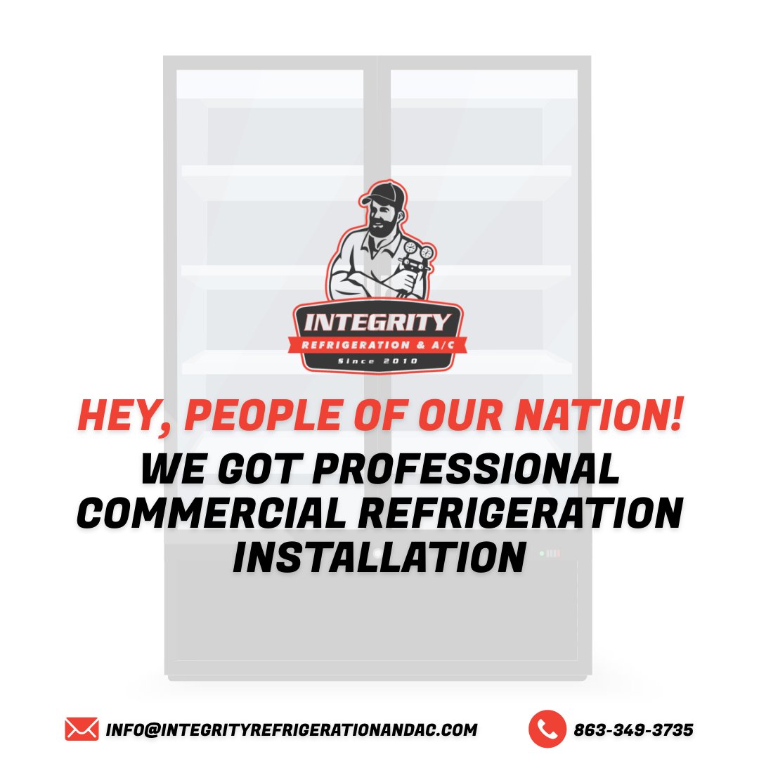 IntegrityHVACs's tweet image. At Integrity Refrigeration &amp;amp; AC, we take pride in providing top-notch commercial refrigeration solutions for businesses of all sizes.
integrityrefrigerationandac.com

#CommercialRefrigeration #InstallationServices #RefrigerationSolutions #IntegrityRefrigerationAC #QualityService