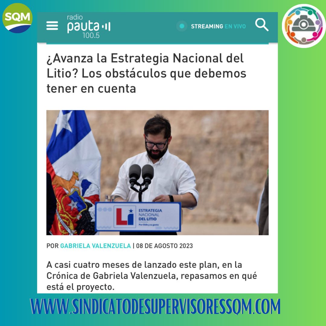 supervisoressqm's tweet photo. 🚨Hacemos un llamado a los ejecutivos de SQM para que se siente a dialogar con los sindicatos de la empresa. Los Supervisores tenemos voz y queremos que nos escuchen. El diálogo es fundamental para avanzar! https://t.co/MoIF0wmYEQ