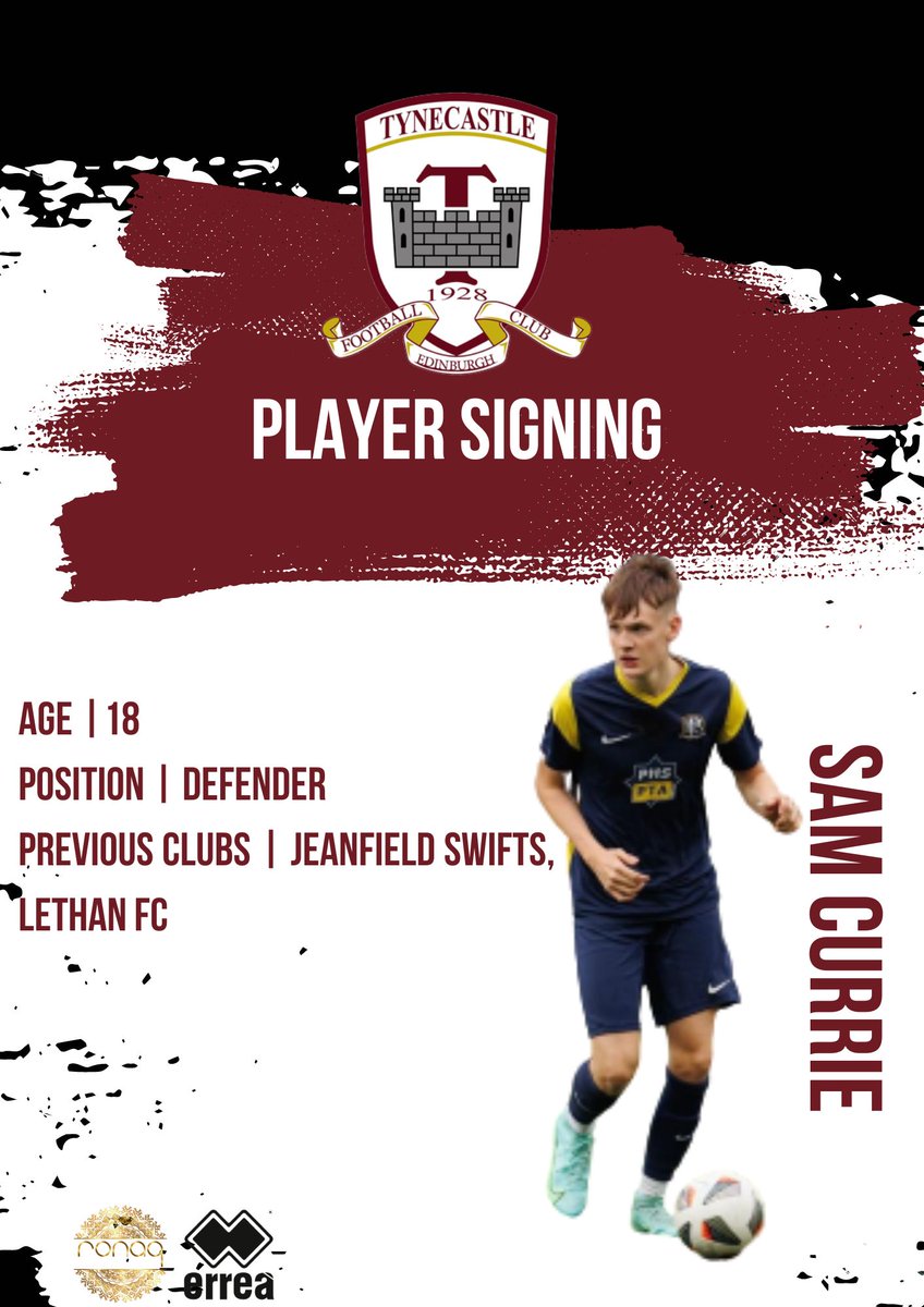 PLAYER SIGNING | Pending SFA approval, we're delighted to announce the signing of defender, Sam Currie. Sam was previously with Jeanfield Swifts U20s and won the Scottish Schools Cup at Hampden last season!

Welcome to the club Sam!