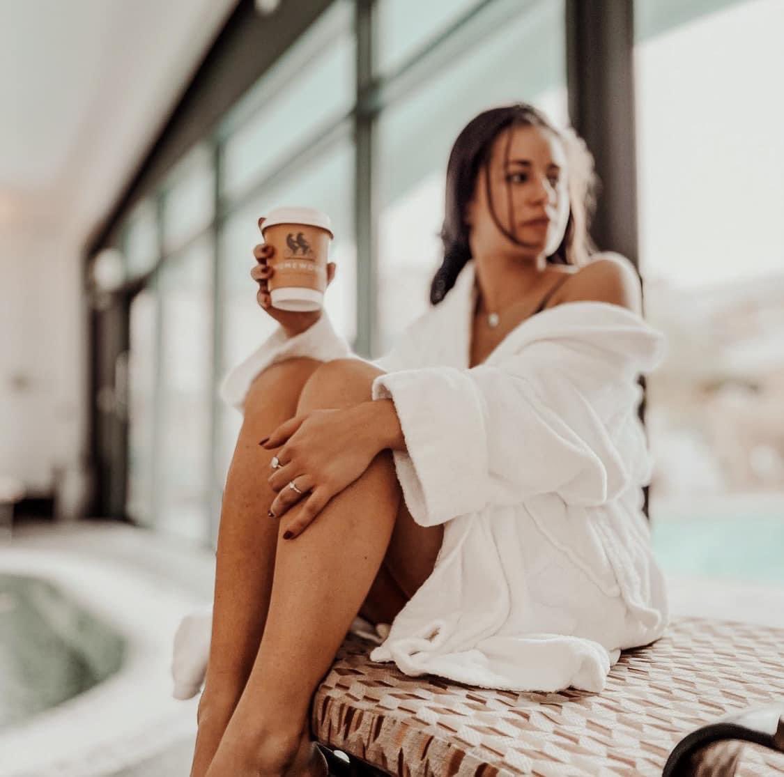 Cheers to spending all day in a cozy bathrobe🫶🏼