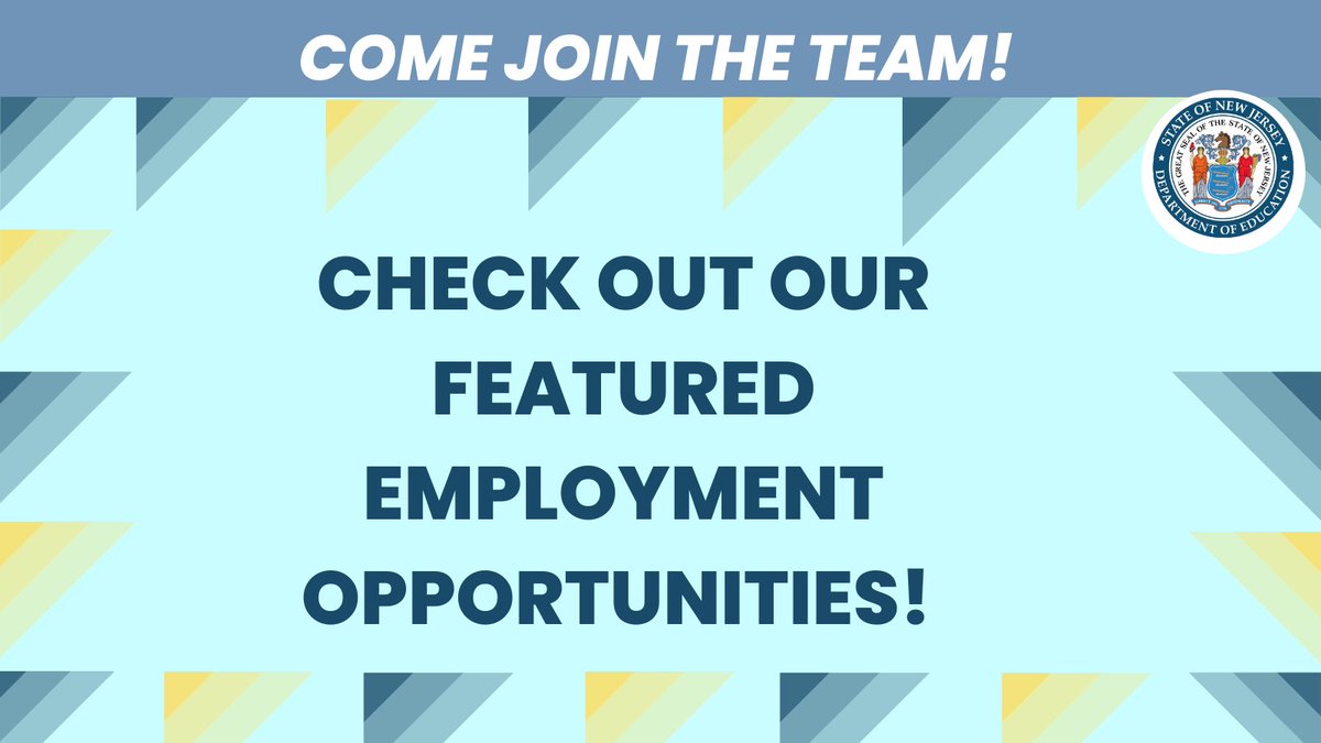 The New Jersey Department of Education is hiring! Apply for the Project Specialist position now. The position closes on August 15! bit.ly/3Km6GFI