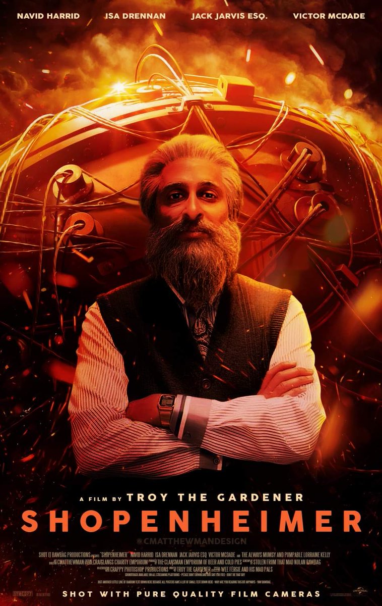 Craiglangs favourite shopkeeper starring in this years hottest blockbuster :) @govindajeggy @stillgame #StillGame #Oppenheimer #Navid