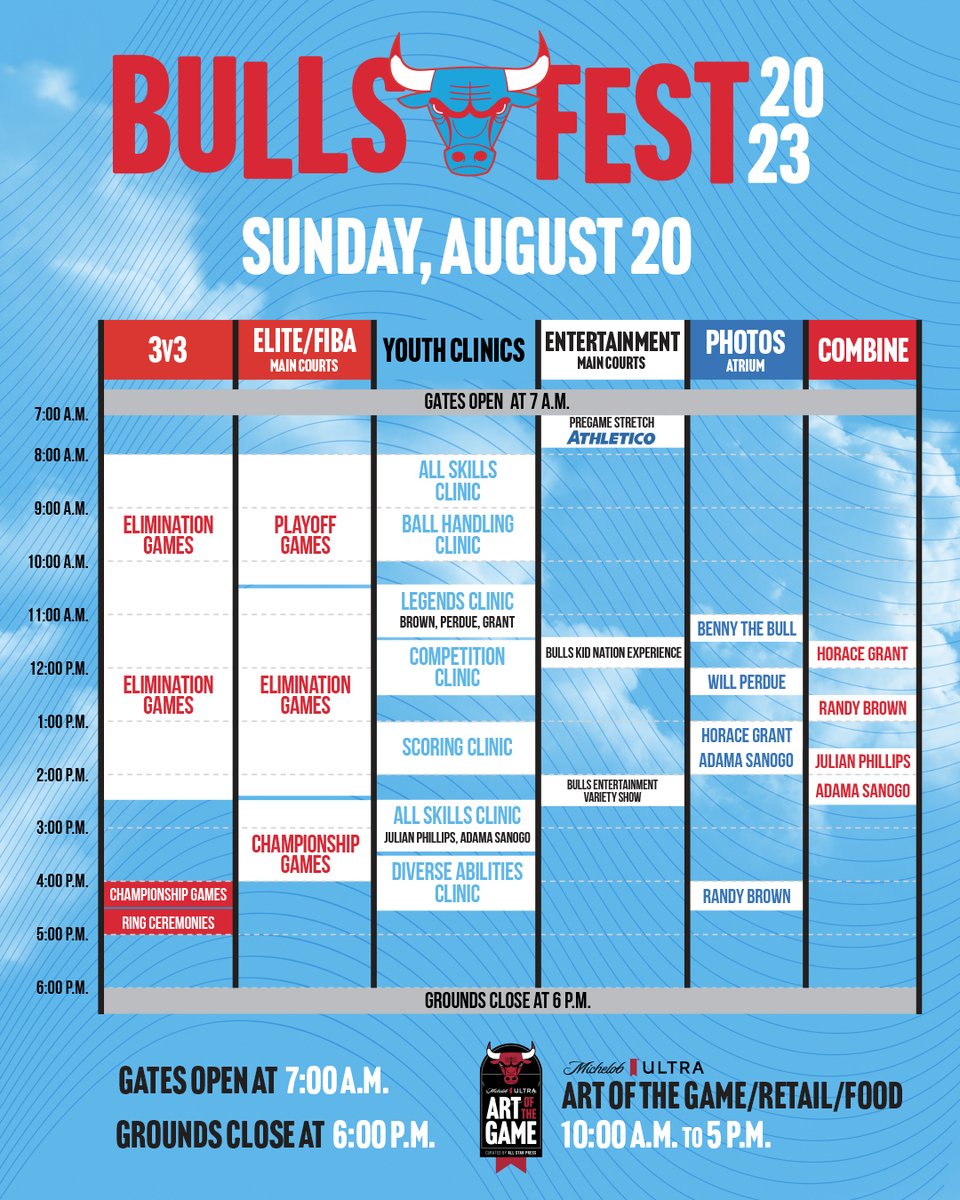 chicagobulls's tweet image. 🚨 Bulls Fest is almost here! 🚨

This is your first chance to meet Torrey Craig, Jevon Carter, Julian Phillips &amp;amp; Adama Sanogo + much more!

Full details ➡️ BullsFest.com