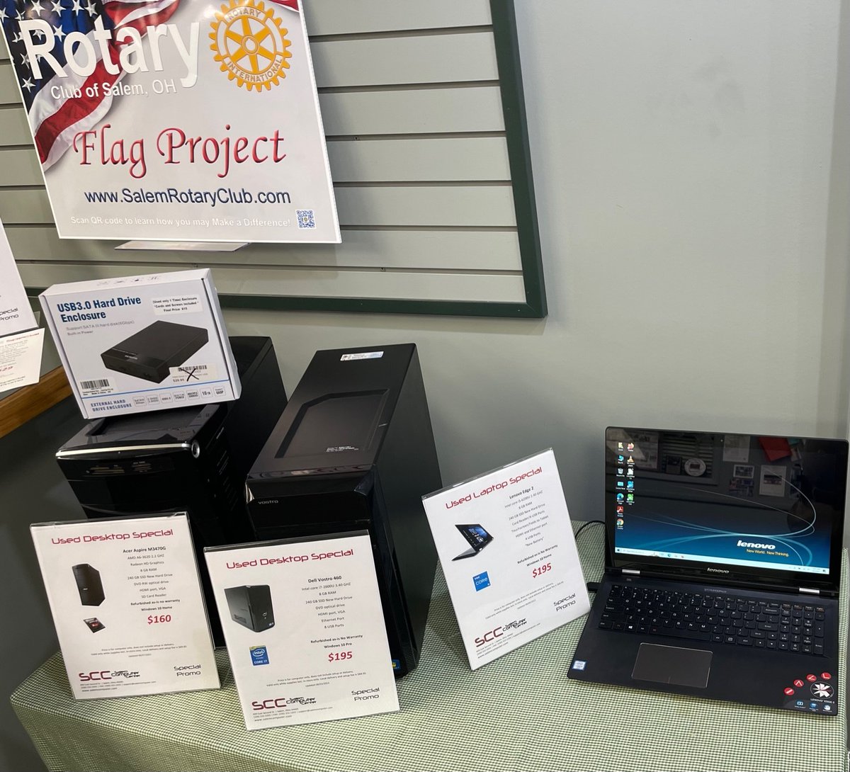 SalemComputer's tweet image. We have refurbished PC's ready to go. 2 Desktops and 1 Laptop