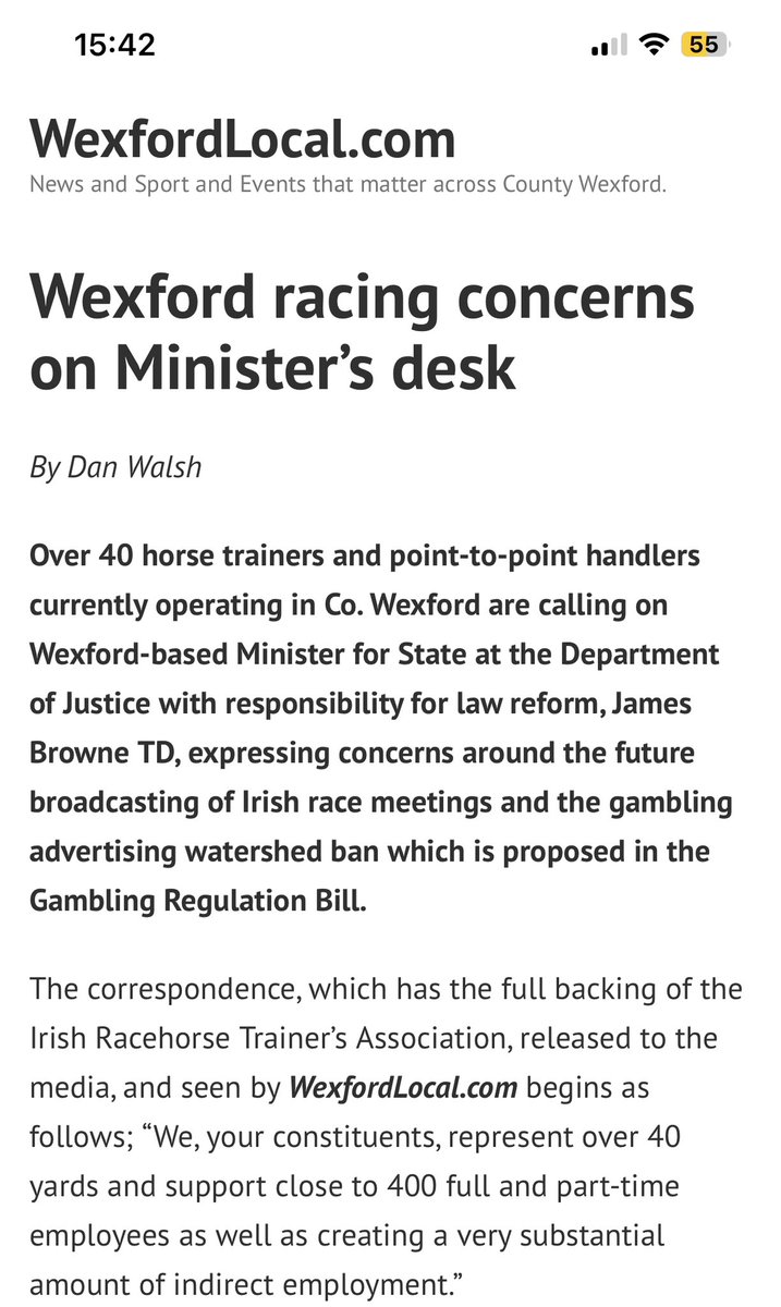 Wow.. this I’m sure is an unintended consequence of noble legislation but a bit brain dead to hurt the racing industry here at home! Imagine not being able to watch Irish racing in Ireland on @RacingTV but people in the UK could! Both RTV and SSR are subscription channels FFS!