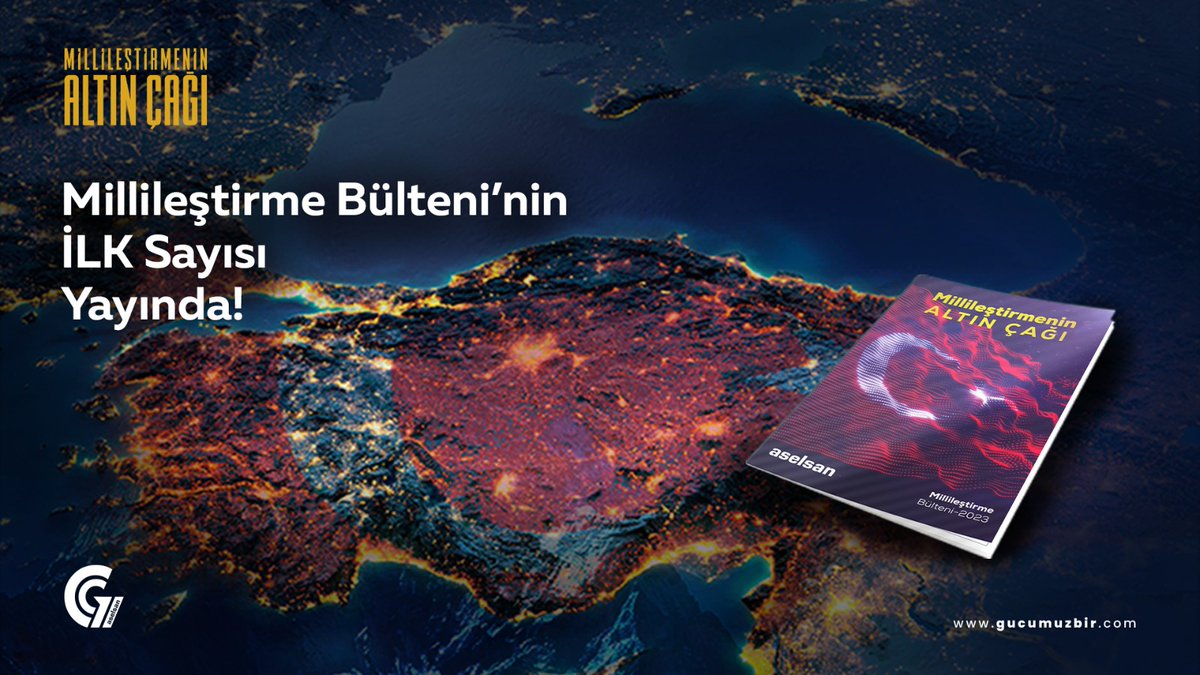 Millileştirme Bülteni'nin ilk sayısı şimdi yayında! ASELSAN olarak millileştirme vizyonumuzu ve çalışmalarımızı paylaştığımız bu özel yayın okurlarımızla buluşuyor. Bülten'e ulaşmak için tıklayınız: l24.im/V5xZ