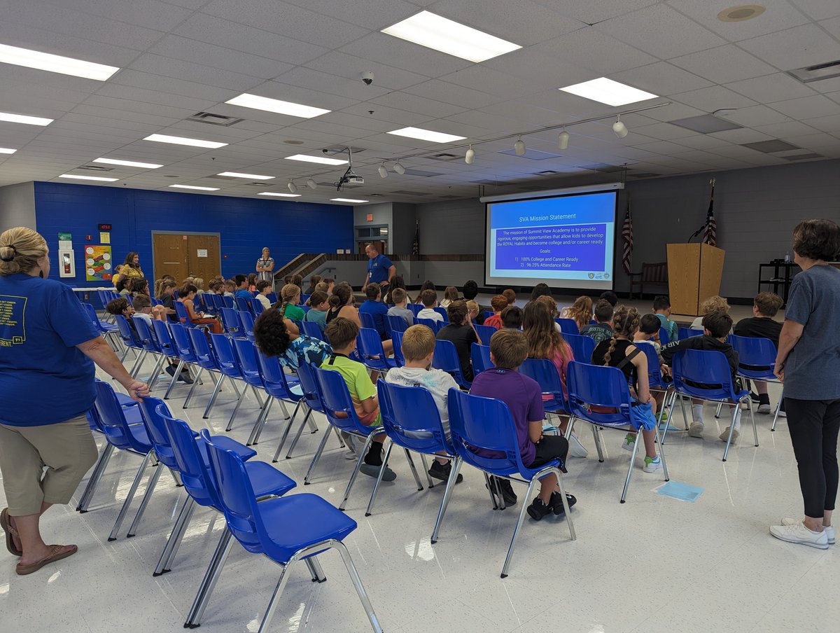 Excited to meet our 6th grade students at Camp SVA today! It's going to be a great year!