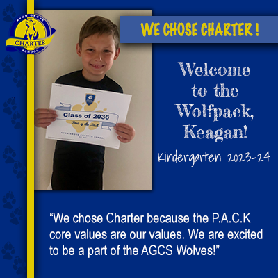 AGCharter's tweet photo. Welcome to the PACK | We're excited to have Keagan, Class of 2036, join the Wolfpack!🐺

The kindergarten team is looking forward to seeing you this fall!

#agcharter #agcswolfpack #agcspackpride https://t.co/B0BHTylQYt