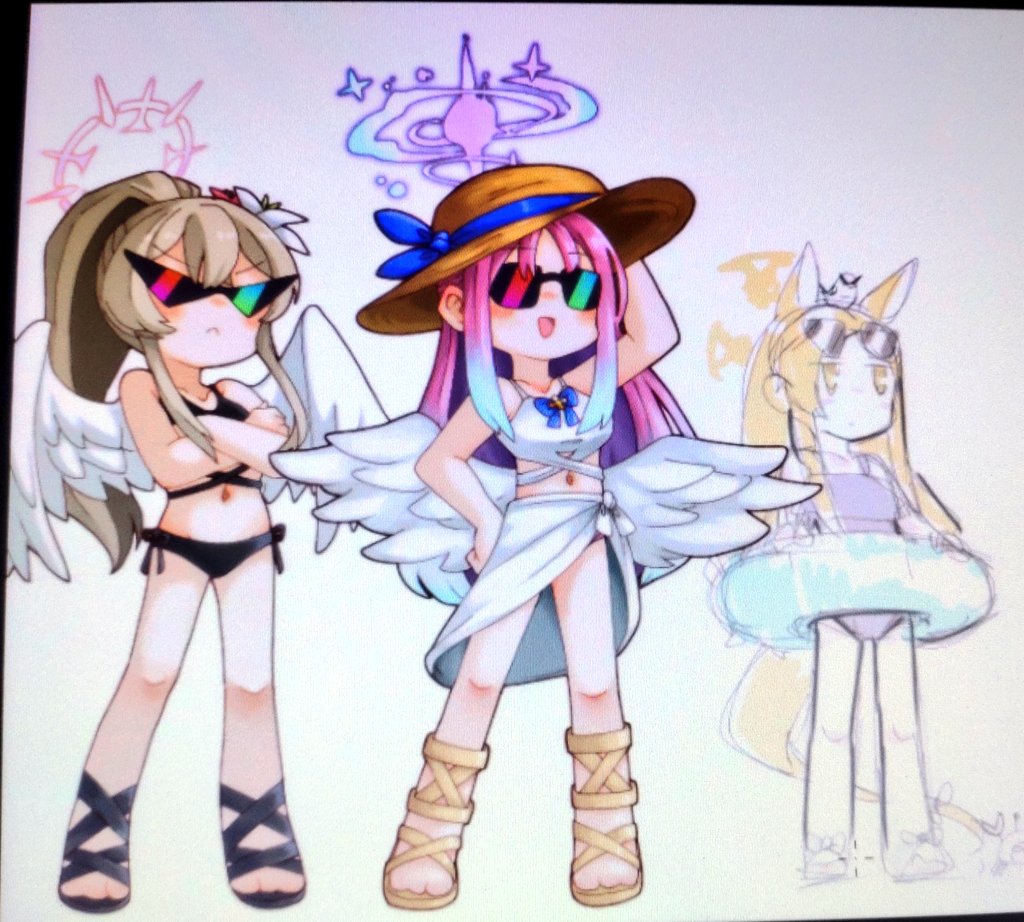 聖園ミカ(ブルアカ) 「あと一人…そして背景…!!」|ちゃっか♨Skeb募集中‼️のイラスト