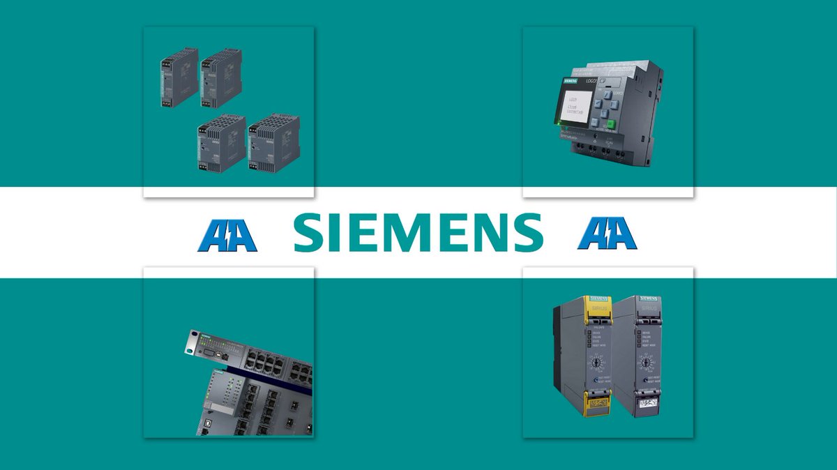Contact your sales representative or call 1-800-237-8274 to learn more about each Siemens product pictured here or others you may need. #Siemens #automation #control

~SITOP Compact
~LOGO Compact Controller
~SCALANCE X Industrial Ethernet Switches
~SIRIUS 3RM1 Motor Starter