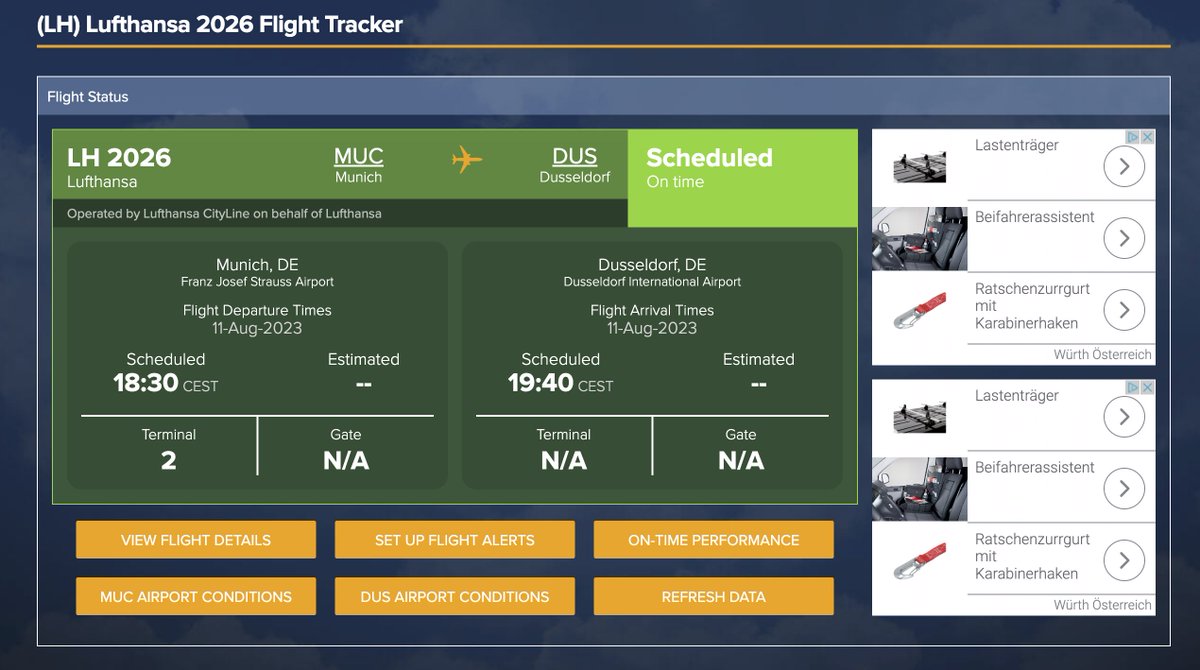 Well look at this <a href="/kiwicom247/">Kiwi.com</a> status of flight LH2026 is scheduled as planned, how could this be? Turns out you never booked my original flight according to <a href="/lufthansa/">Lufthansa</a> , no trace of moving a flights, says I have only ever had a booking for 12 hours earlier. <a href="/kiwicom247/">Kiwi.com</a> = Fraud