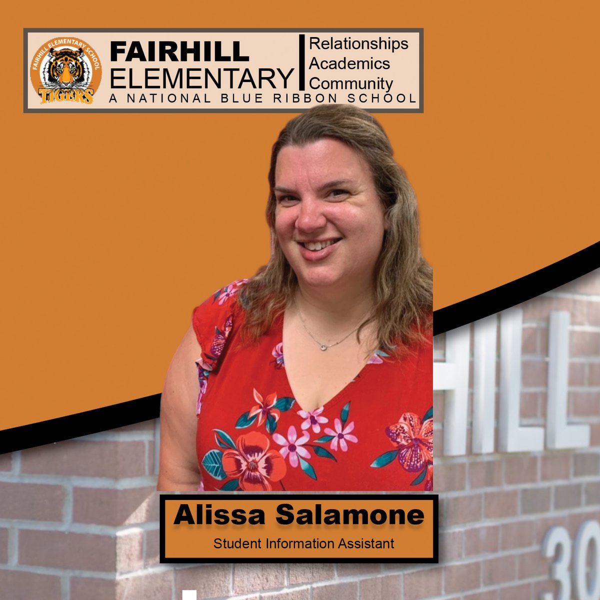 Meet Ms. Salamone, our new Student Information Assistant! A native of Boston, she loves spending time with family. Ms. Salamone is hard at work ensuring that student registrations are processed quickly and correctly. Thanks for everything! #webelongatfairhill #fairfaxcounty #fcps