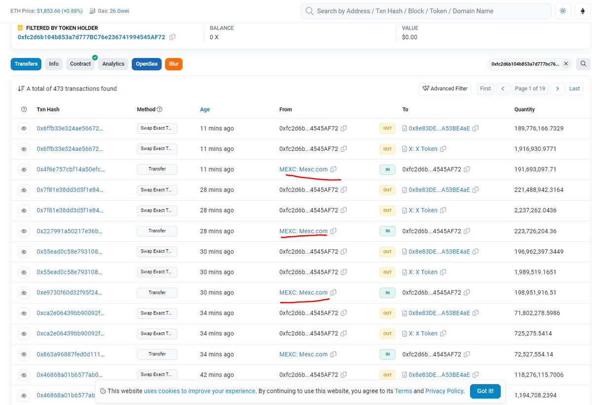 pepe15dotETH's tweet photo. Hey #MEXCGlobal @MEXC_Official can you please stop dumping your Platform users $X into the #UNISWAP pools in an effort to supress the price!

Remember what I said guys "NOT YOUR KEYS, NOT YOUR CRYPTO"

Get ALL your tokens OFF #MEXC RIGHT THE FUCK NOW!!!

https://t.co/mu2nFxOVLM https://t.co/jszeo2Xydg