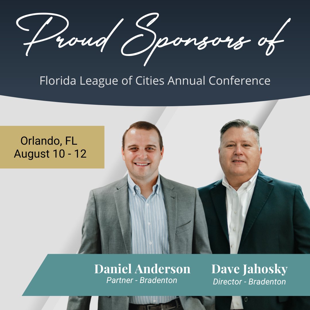 M&amp;J is proud to sponsor the Florida League of Cities Annual Conference in Orlando, Florida. Don't forget to stop by our booth!