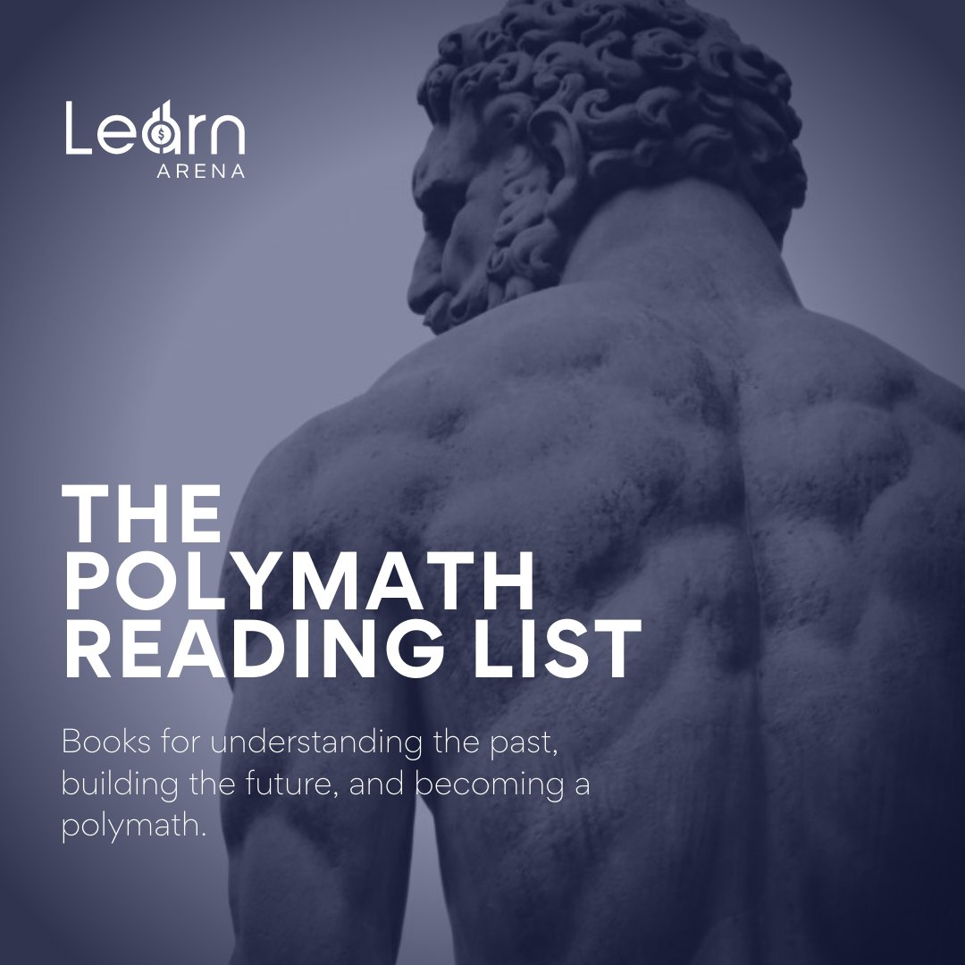 LearnArena's tweet image. Choosing the best books to read can be difficult.

Not anymore.

Our polymath reading list amalgamates 75 of the most important books in history (many you&apos;ve never heard of).

You can grab it for FREE:

Just:

- Like
- Retweet
- Comment &apos;SEND&apos;

(Must be following so we can DM)