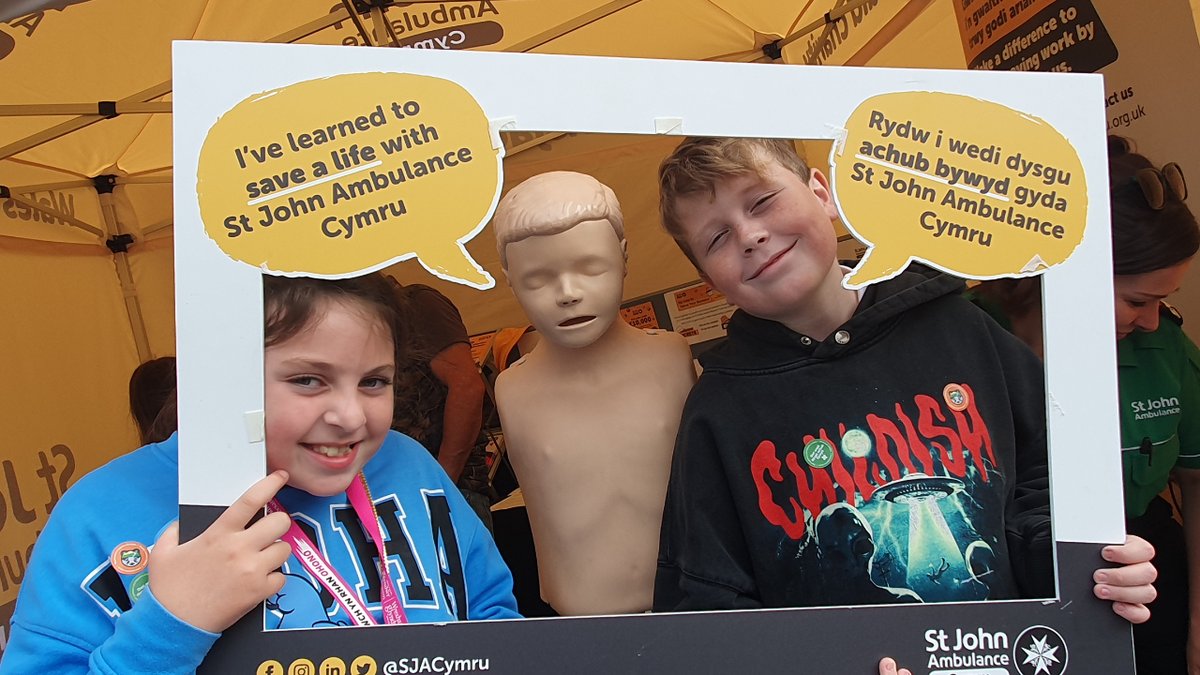 SJACymru's tweet photo. Engaging with the public is what we do best. We are proud to teach children and young people the importance of first aid.
#SJACymru #Eisteddfod https://t.co/JLmhNjkwJA