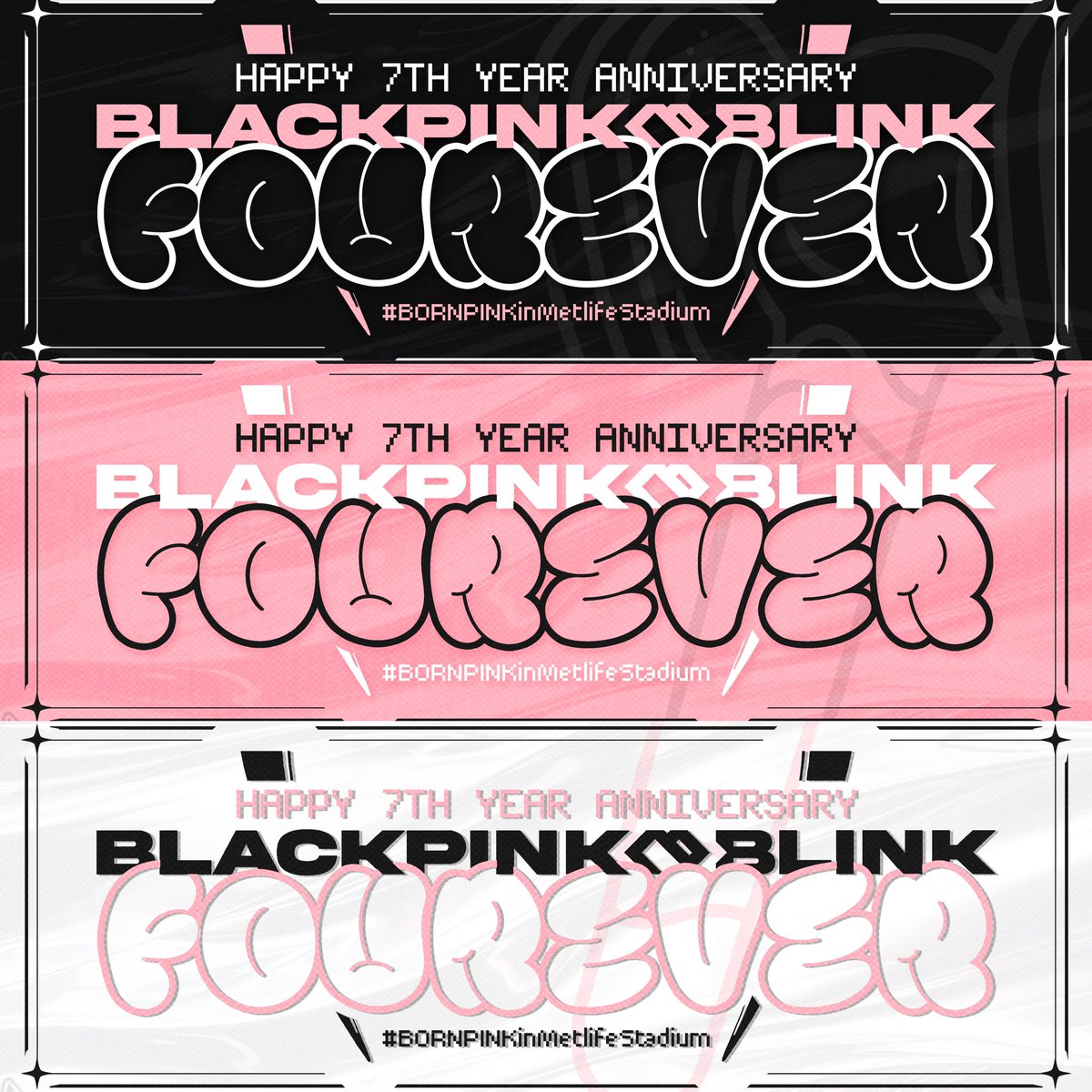 BBU_BLACKPINK's tweet photo. .@BLACKPINK #BORNPINK_WORLDTOUR ENCORE at the @MetLifeStadium in 2 days! U.S. #BLINKS, print your own banners, link &amp; design are provided below!

Metlife tickets: https://t.co/9Lll9QyqT5
DAY 1 BANNERS: https://t.co/lp2pPKB2Yl

#BORNPINKinMETLIFESTADIUM
#BORNPINKENCOREUSA #NYC https://t.co/SsFvyWnEiM