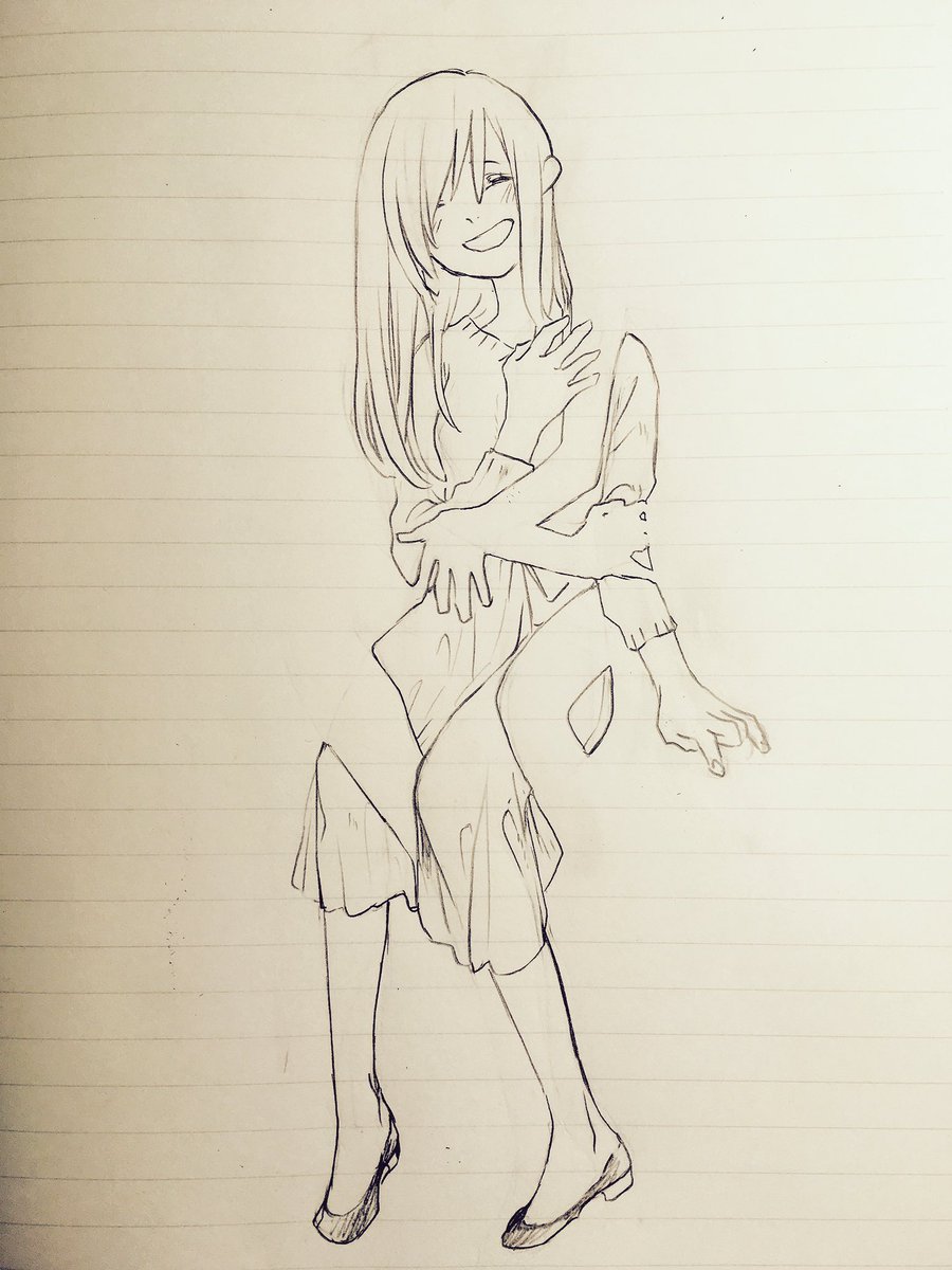 「ハグの?」|むく藷のイラスト