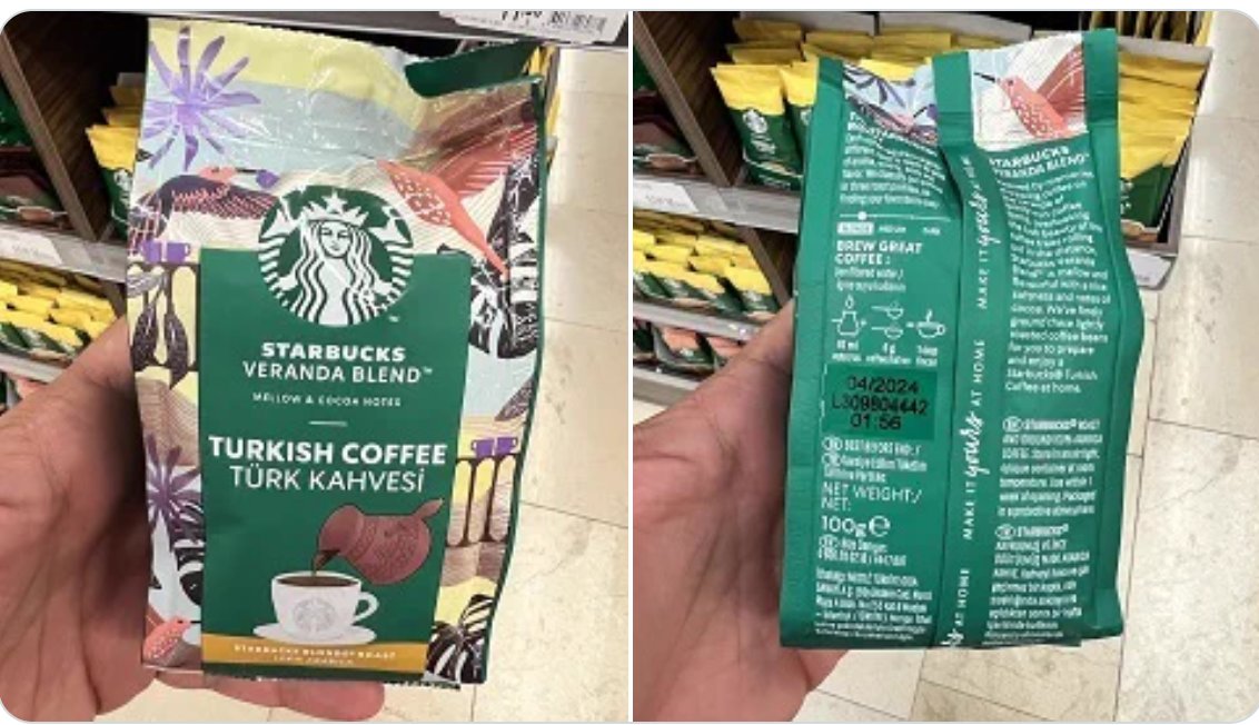 Starbucks markasıyla satışa sunulan Türk Kahvesi'nin, Yunanistan'da paketlenip Türkiye'ye ithal edildiği öğrenildi.