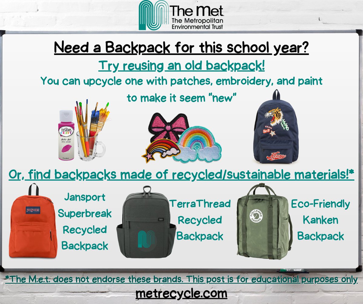 MetRecycle's tweet image. #recycle #upcycle #BacktoSchool2023 #reuse