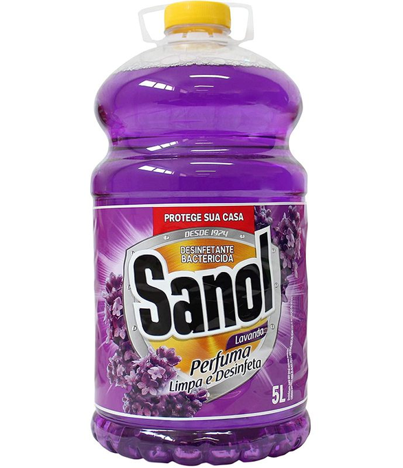 Desinfetante Líquido para uso Geral, Lavanda, Sanol, 5 Litros, Roxo