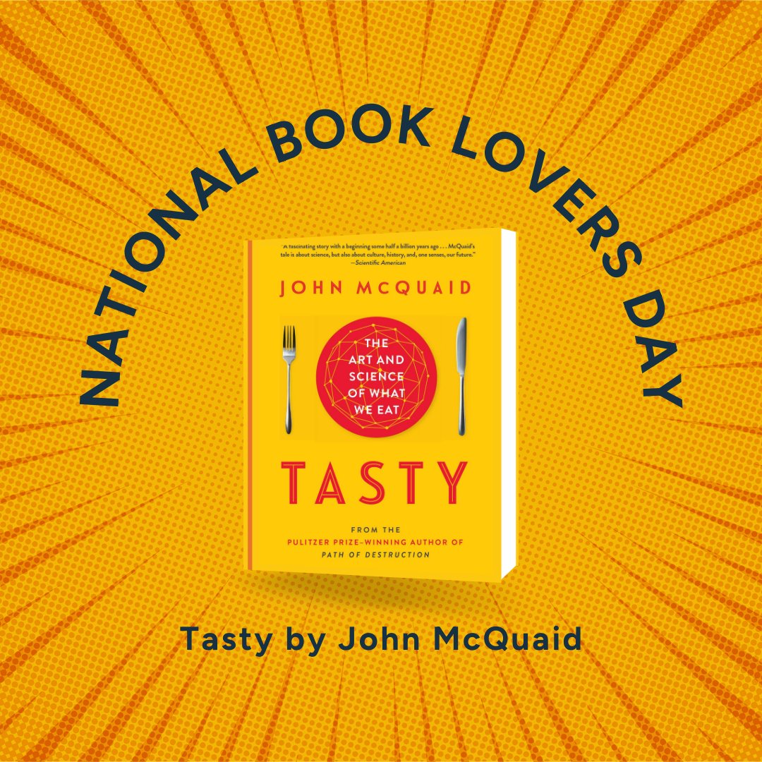First up is "Tasty" by <a href="/johnmcquaid/">John McQuaid</a>. It is a captivating read that delves into the intricate world of taste. The book covers topics such as genetics, the mind-body connection, and the evolution of taste throughout history. #NationalBookLoversDay