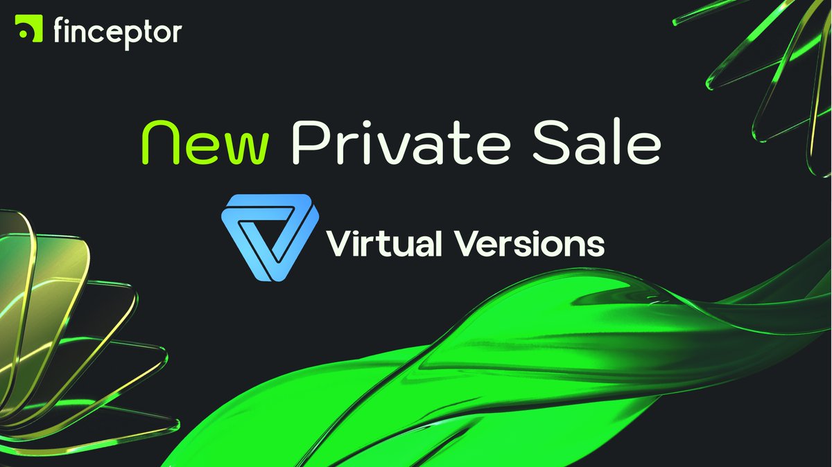 FinceptorApp's tweet photo. 1/ Introducing Finceptor’s first private sale - @virtualversions ⚡️

Virtual Versions (tick: $VV) is a decentralized ID protocol enabling users to own their social identity with an AI twin.

+250k community, 100k issued IDs, a $30M IP value, and +40 major partners.

Details🧵↓ https://t.co/FUF7tjdeEI