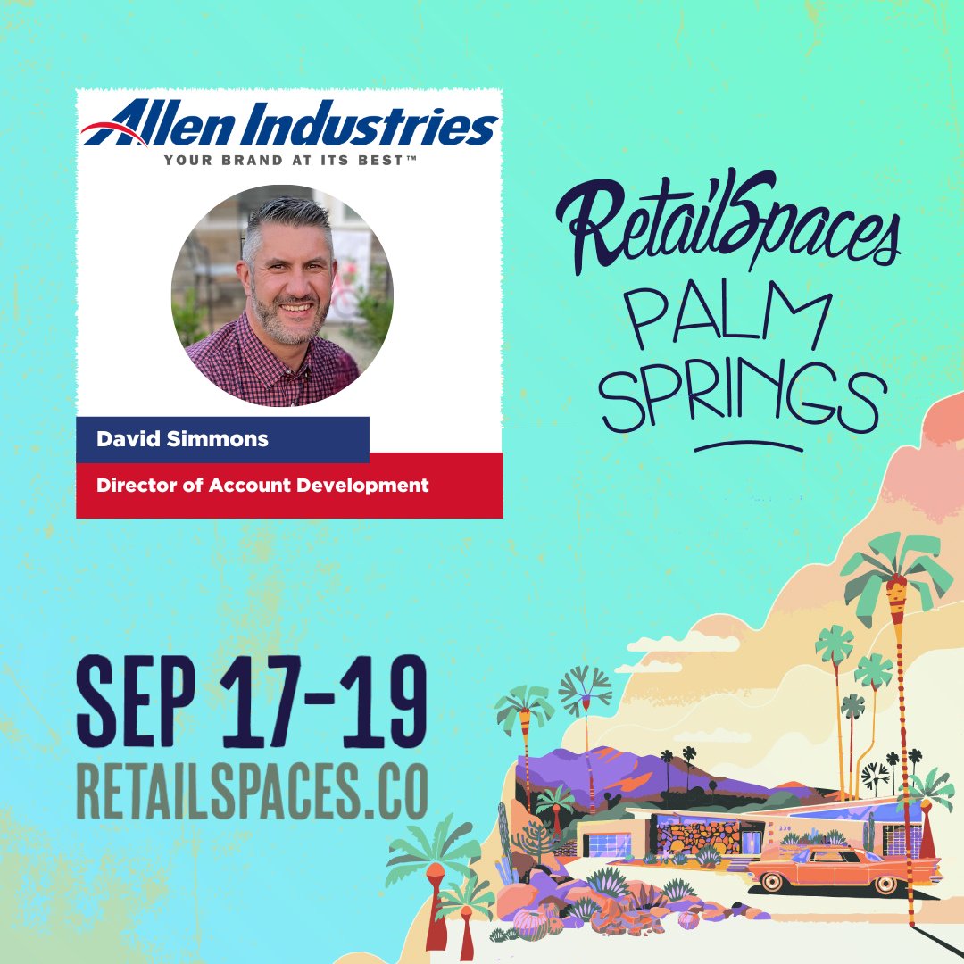 Will we see you at @RetailSpaces_ in Palm Springs on Sept. 17-19? Look for Director of Account Development - David Simmons at the upcoming conference for all your #Signage and #AchitecturalElements needs! #RetailSpaces