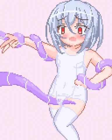 おまけハイレグの日だったらしいのでまた布だけ無理矢理ハイレグにされちゃうノエちゃん差分 