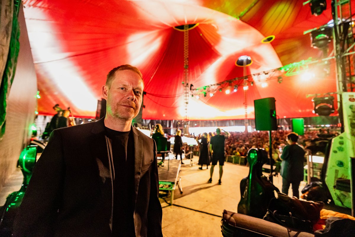 rte_co's tweet photo. 1/2 Some images from a memorable gig on Sunday - Max Richter and Mari Samuelsen with the RTÉ Concert Orchestra at All Together Now! Pics Glen Bollard. #ATN #atn23 https://t.co/n88d3ebMt5