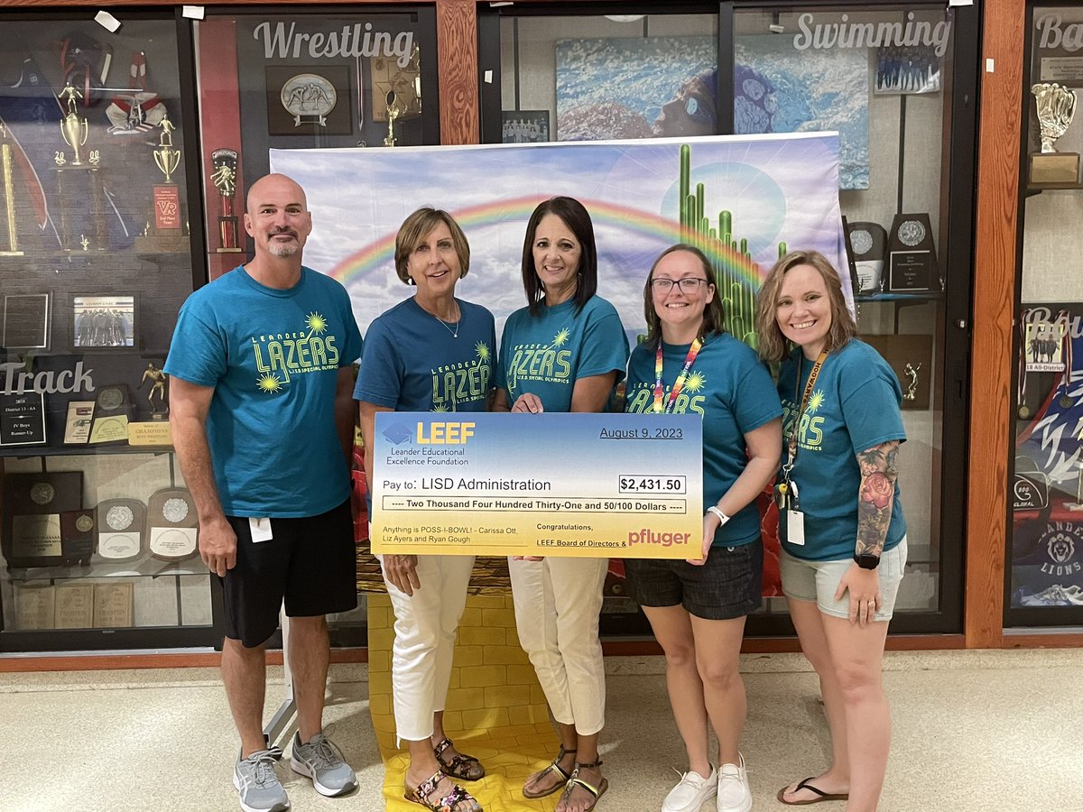 Leander Adapted PE (@ouraperocks) on Twitter photo #1LISD So thrilled to receive a LEEF grant at Convocation this morning. <a href="/LISDLazers/">Leander Lazer Special Olympics</a> thanks you! #1LISD So thrilled to receive a LEEF grant at Convocation this morning. <a href="/LISDLazers/">Leander Lazer Special Olympics</a> thanks you!