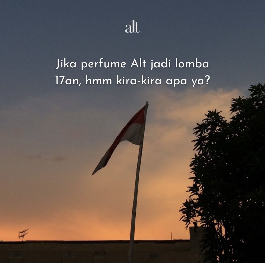altperfumery's tweet photo. Gini nih kalau perfume Alt jadi lomba 17an, kalau kamu ikut lomba 17an yang mana nih? Yuk komen di bawah ya Altroops!
#KemerdekaAlt #IndependenceDay #17an #LocalPerfume #ParfumIndonesia #perfumelover #perfumery #localbrandindonesia #parfumlokal #eaudeparfum https://t.co/SjlJj6Uxnw