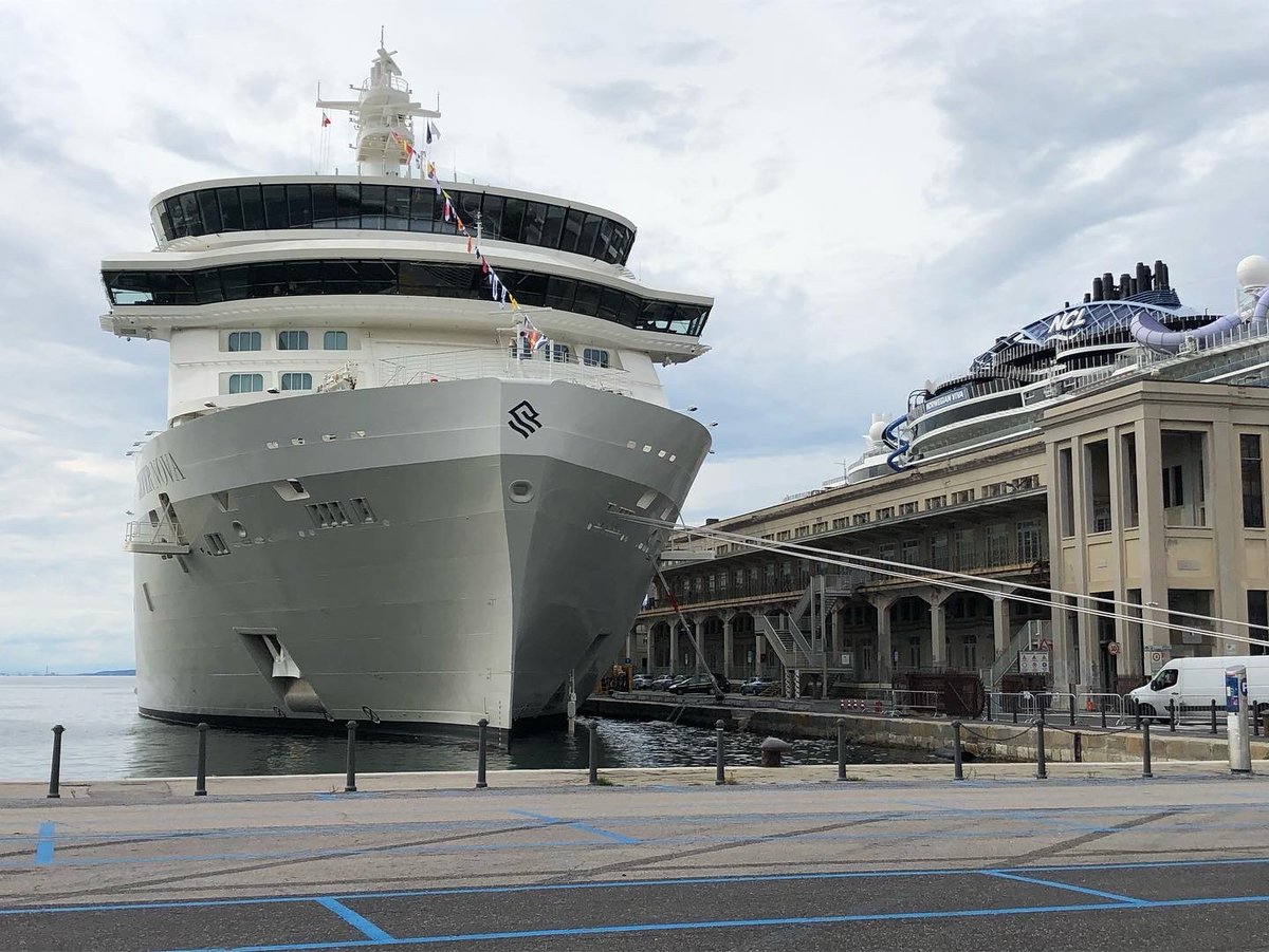 Two of cruising’s newest ships alongside in Trieste, Italy today: @CruiseNorwegian #NorwegianViva and @Silversea ‘s first-in-class #SilverNova. @CruiseCritic