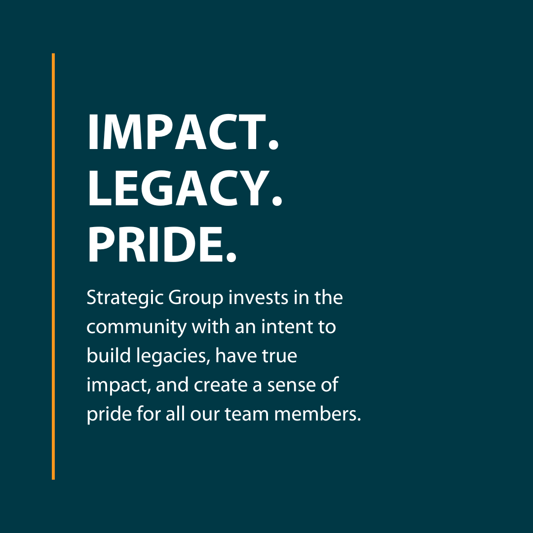 At Strategic Group, we value the active engagement of our team members within the communities where they reside and operate. By fostering a culture of community involvement, we encourage our team to make a positive impact beyond the confines of their professional roles.