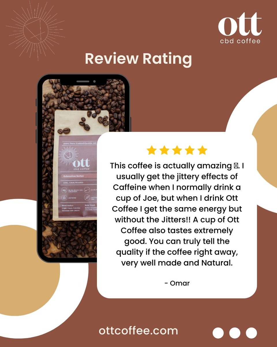 ott_coffee's tweet photo. We love our customers and try the serve the best hemp-infused coffee with top notch customer experiience.

Big ups to Omar. Thank you for the kind words.

#ottcoffee #coffeeaddict #coffeefeedback https://t.co/hvzlimovpq
