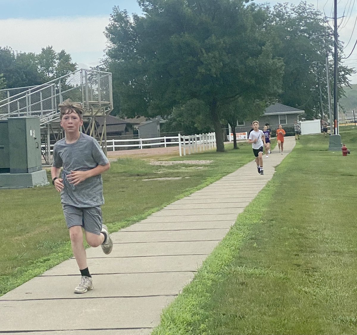 sblmsxc's tweet photo. Day 2 of middle school running camp at SBL. Way to crush it, Warriors! https://t.co/s1TtSLKhMY