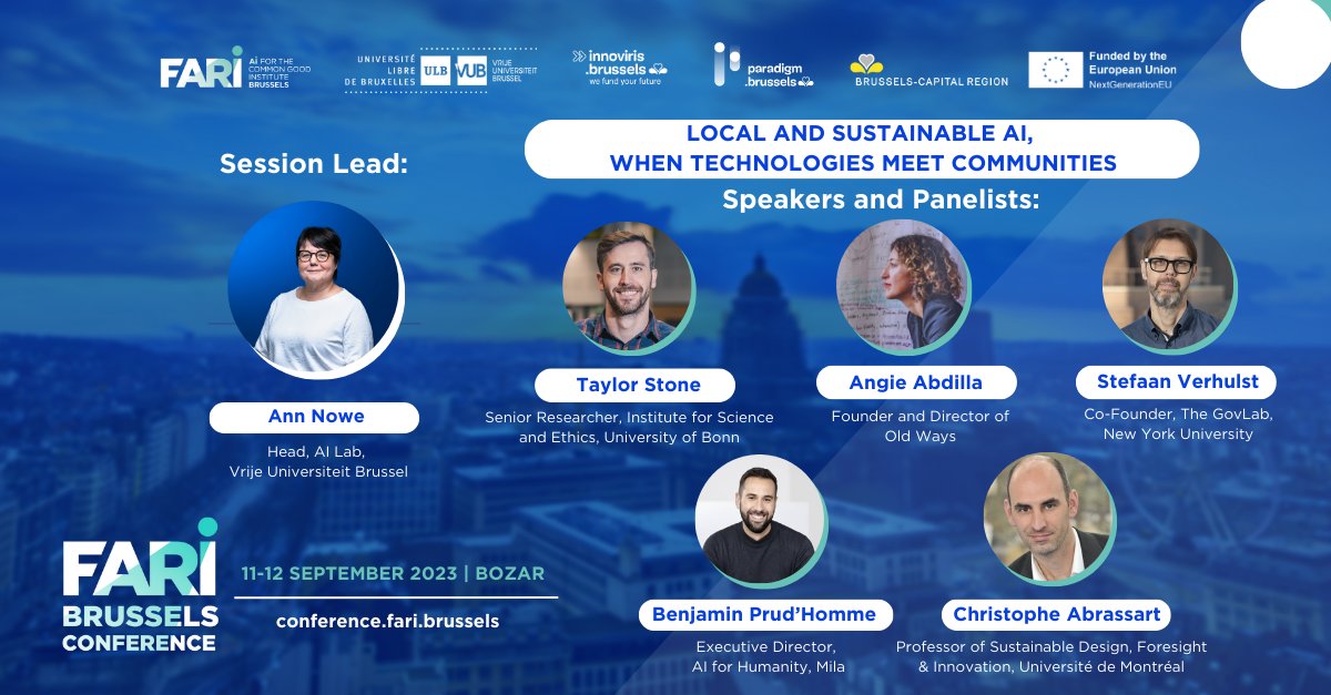 🌍 Meet FARI Conference international speakers and panelists who will convene to discuss the session on “Local and Sustainable AI, when technologies meet communities”.