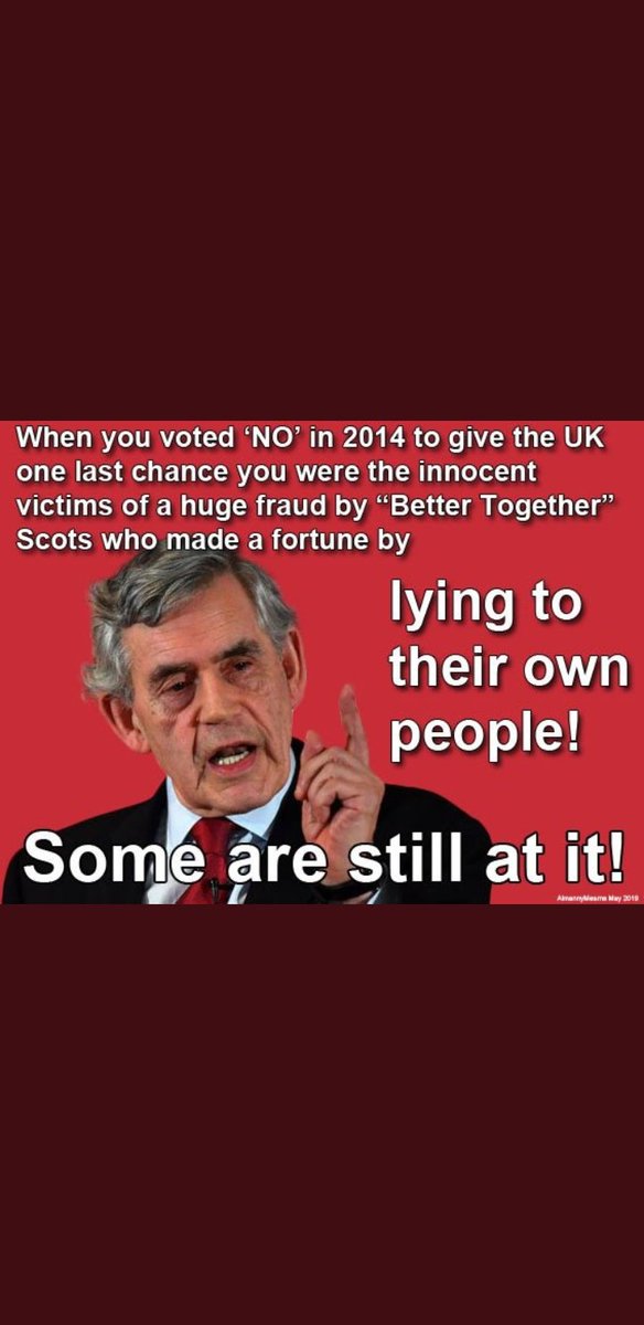 I won't forgive, nor forget the liars who conned Scotland !!