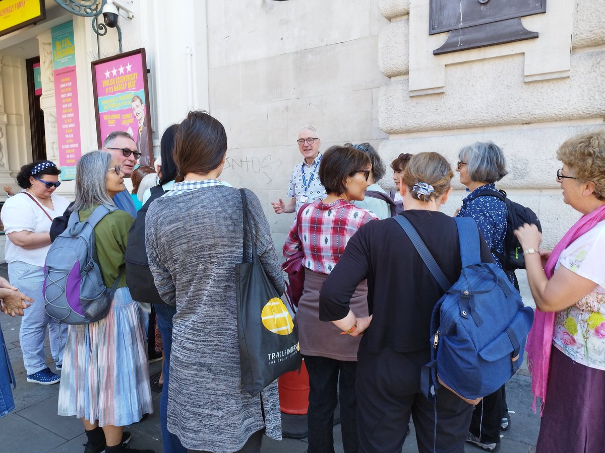 Having a sit down after finishing my Screen Gems cinema walk for @WminsterGuides for  #insideout programme for @CityWestminster Great crowd. Lovely afternoon.