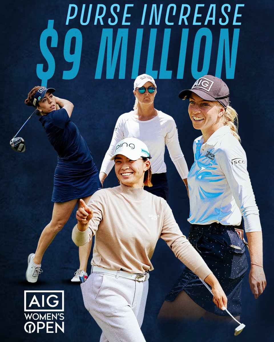 Big Purse Energy ⚡️ The @AIGWomensOpen has increased this years major purse to $9 million dollars!