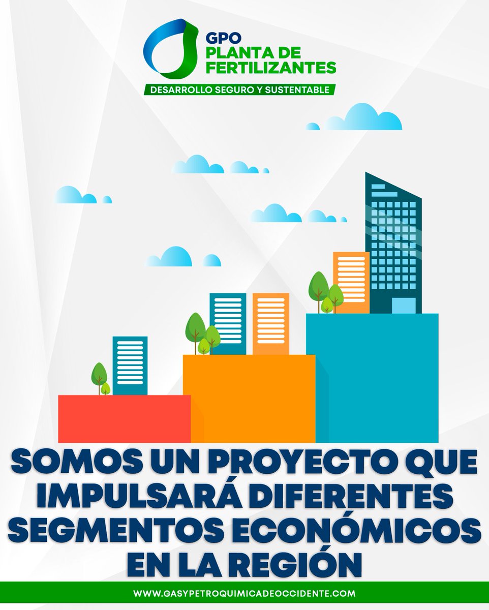 Somos un proyecto que beneficia a diferentes segmentos económicos y dará certidumbre a diversas empresas para invertir en Topolobampo.
.
.
.
#GPOtopolobampo #PlantaDeFertilizantes #DesarrolloSeguroySustentable