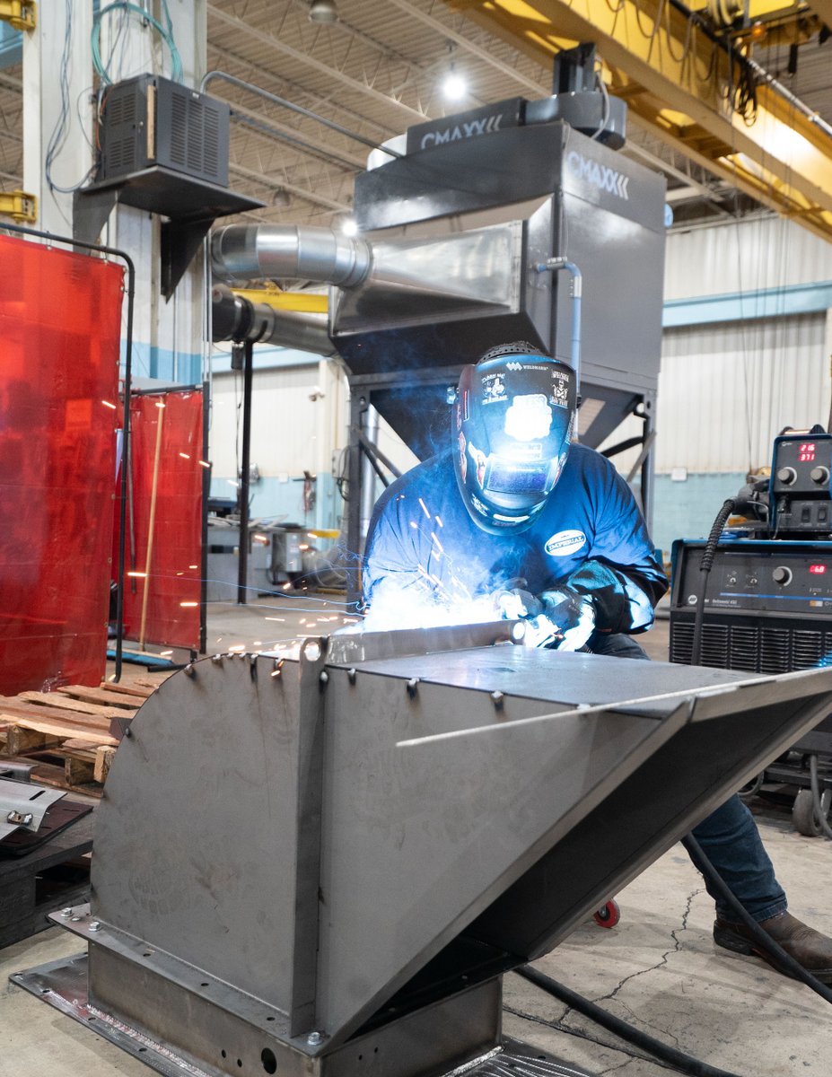 We're welding up some Abort Gate hoods on this #WelderWednesday.

#welding #fabrication #welder #weld #womenwhoweld #dustcollection #dustcollector #health #safety #skilledtrades